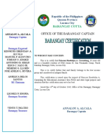 Certification For PCSO