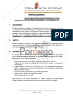 TDR Profesinal A Responsable de Mantenimiento y Mejoramiento Vial