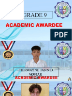 Grade 9 Awardees 2.0 Edit