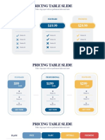 Pricing Table Slides