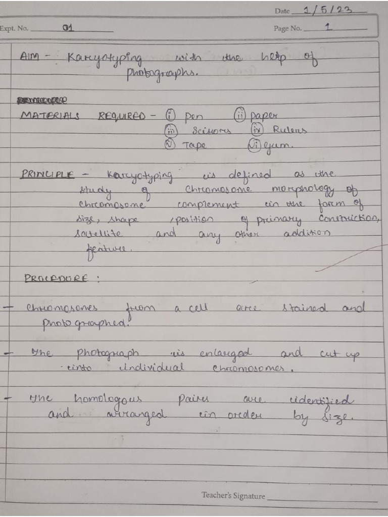 Cell Biology and Genetics Practical | PDF