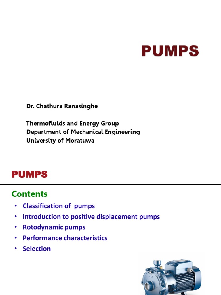 Overview of Rotodynamic Pumps | PDF | Pump | Turbomachinery