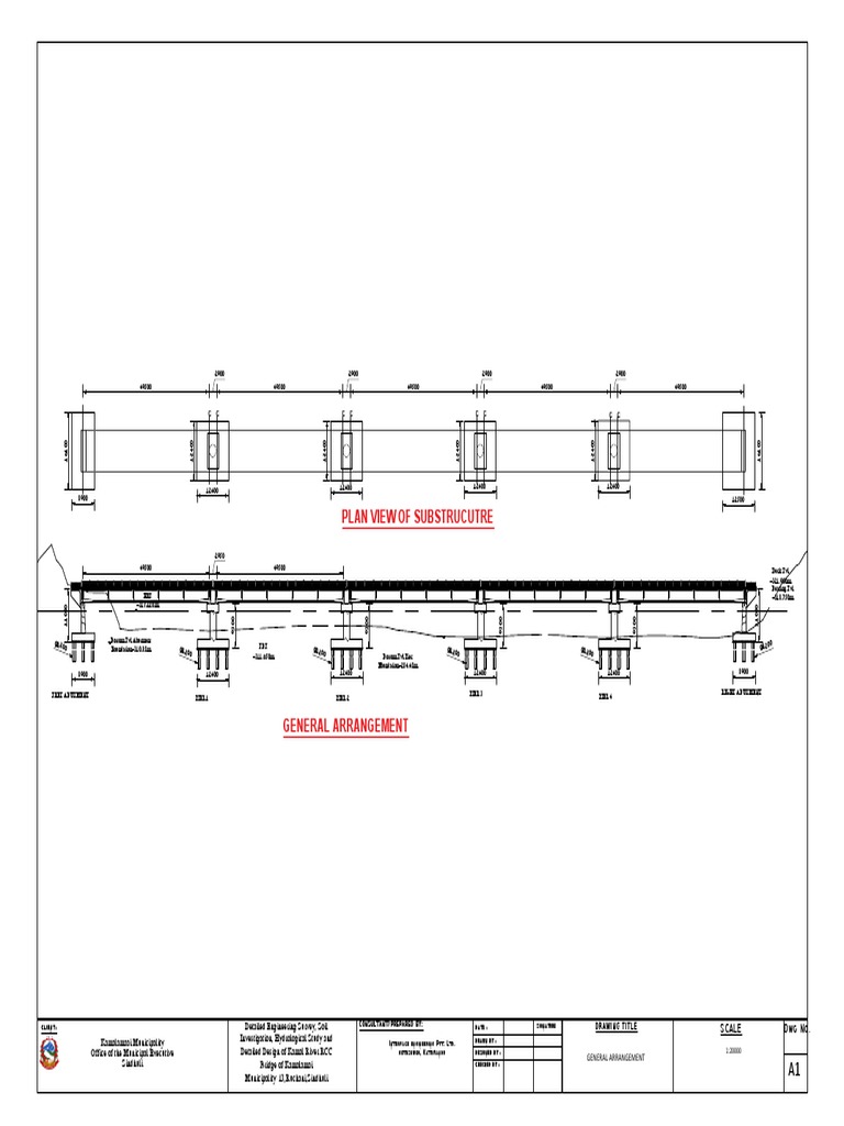 Kamal River RCC Bridge Plan | PDF