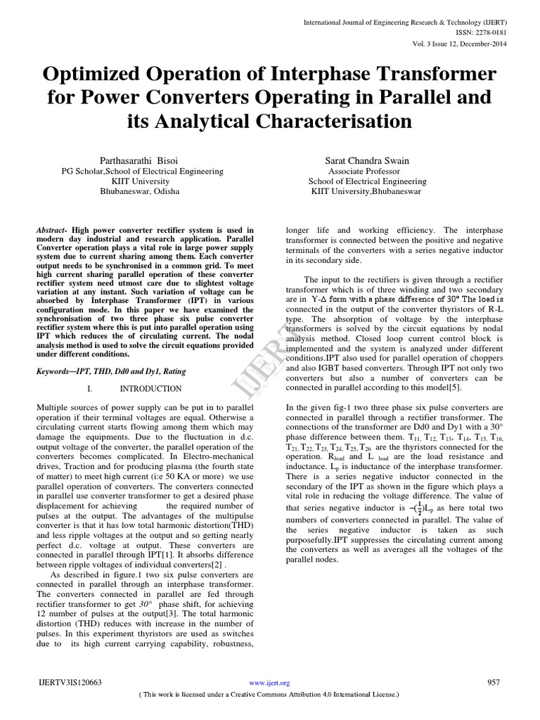 Optimizing Interphase Transformers in Converters | PDF | Rectifier ...