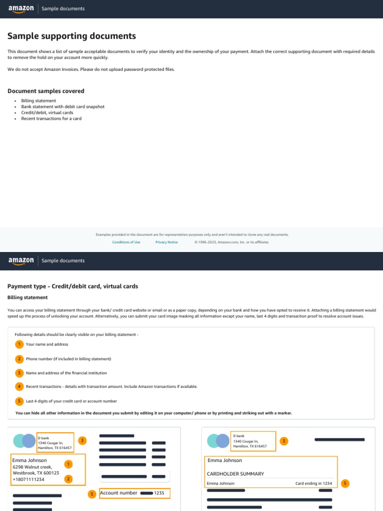 Identity Verification Document Samples | PDF | Credit Card | Debit Card