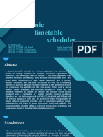 Dynamic Timetable Scheduler: Click To Edit Master Title Style