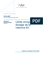 Rapport Dosage Vitamine b1 VD