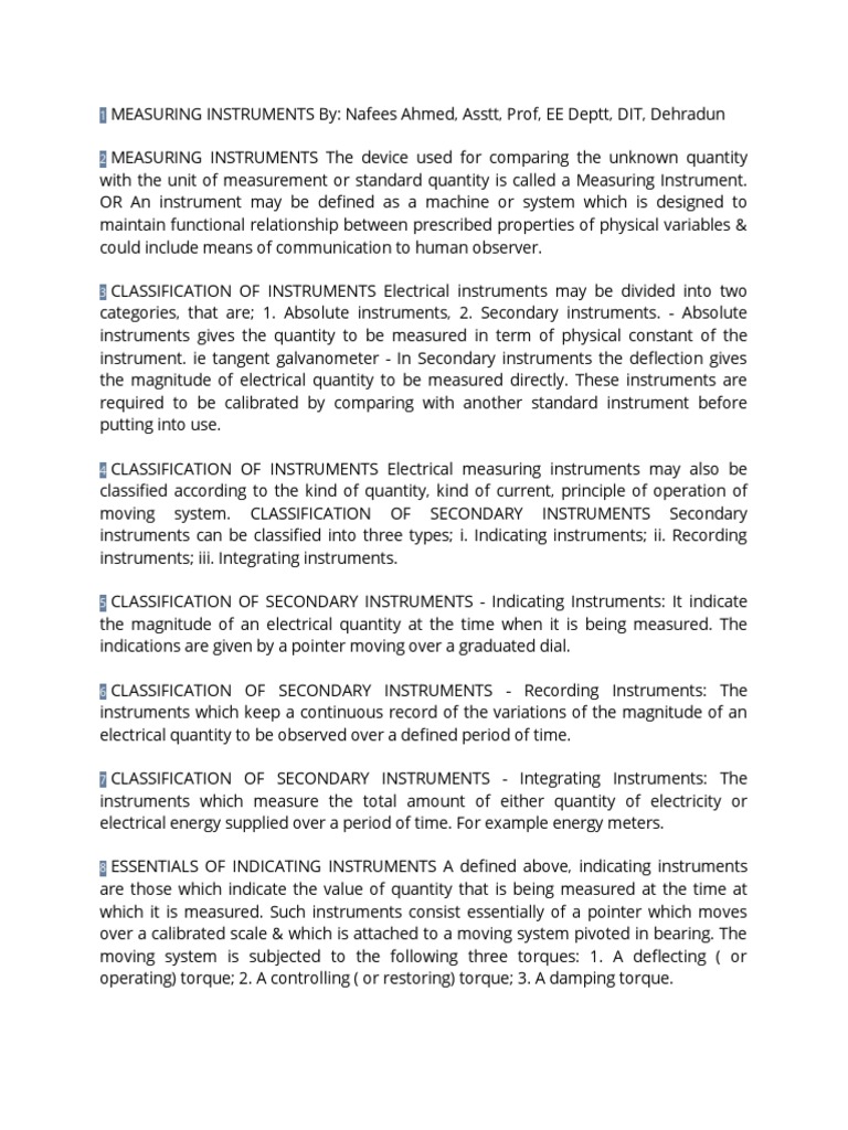 Measuring Instruments PDF Inductor Measuring Instrument