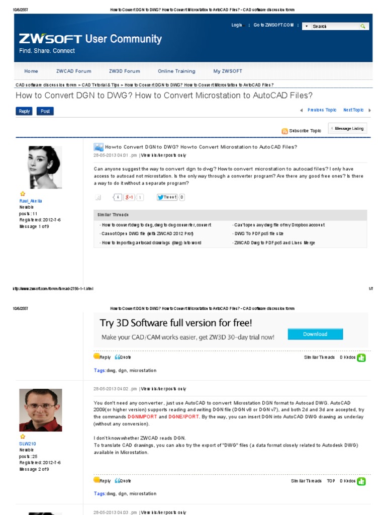 How To Convert DGN To DWG How To Convert Microstation To AutoCAD Files CAD Software
