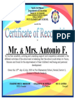 Certificate of Recog - Outstanding 2022-23