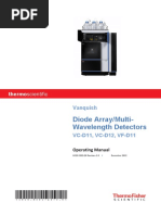 Vanquish Diode Array, Multi Wavelength Detectors (VC-D11, VC-D12, VF-D11) - Operating Manual