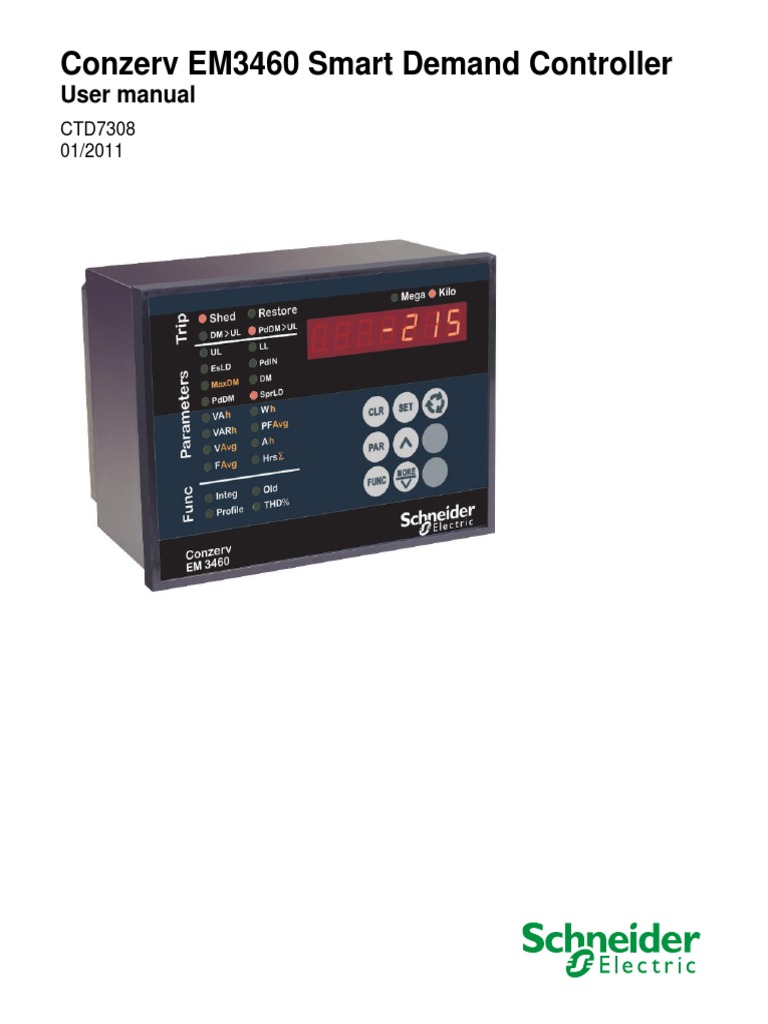 User Manual Em3460 Smart Demand Controller.v01.d06 | PDF | Alternating ...