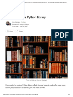 How To Create A Python Library. Ever Wanted To Create A Python Library - by Kia Eisinga - Analytics Vidhya - Medium