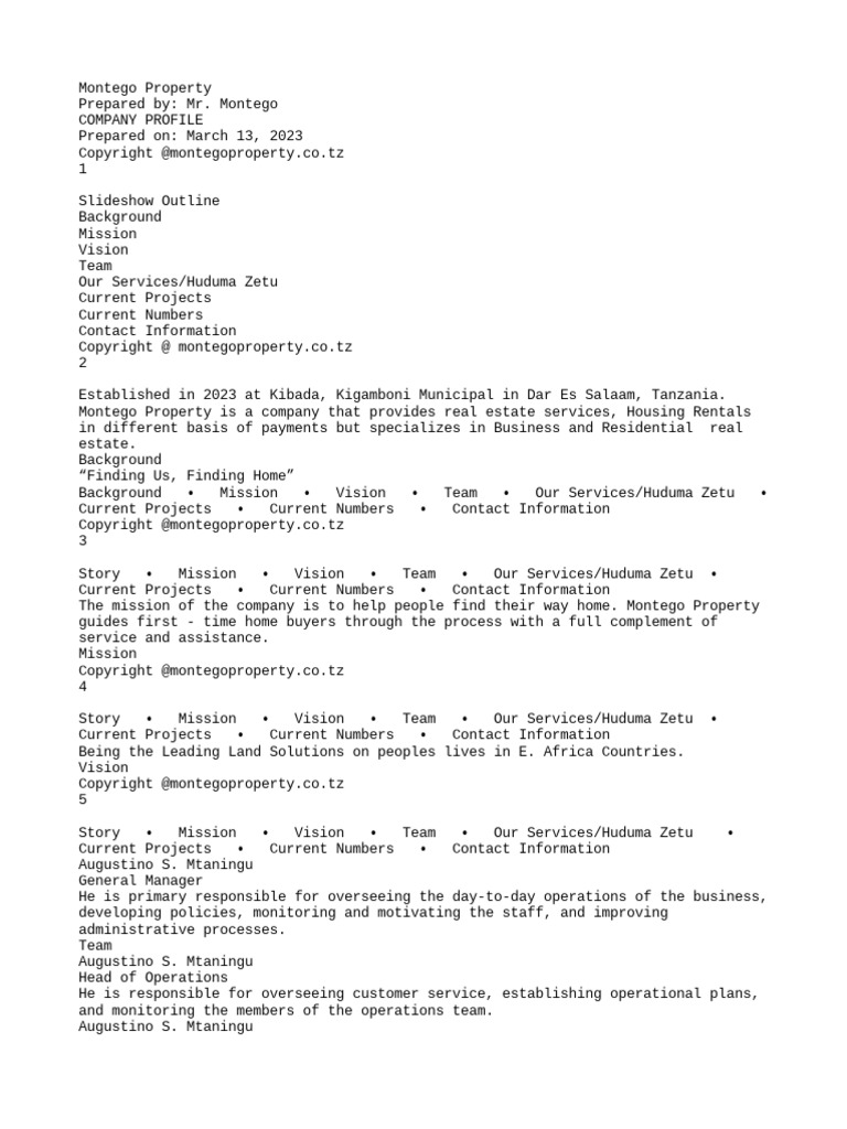 Copy of Free Elegant Real Estate Profile Template PDF Economies