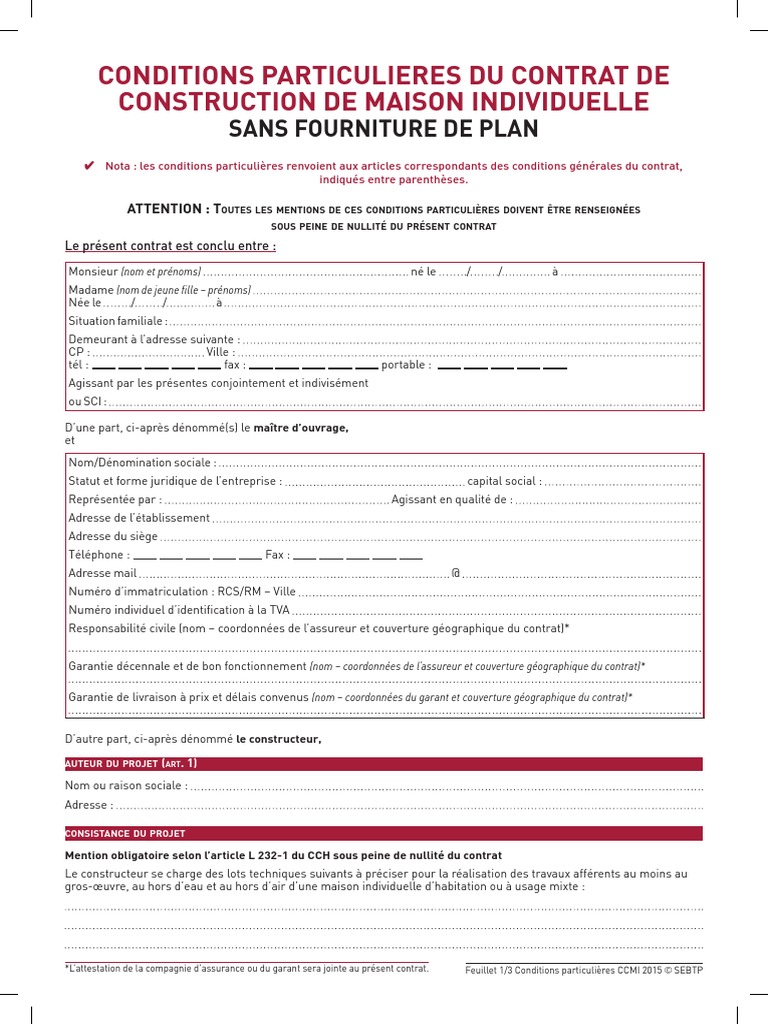 CCMI Sans Fourniture de Plan 2015 | PDF | Assurance
