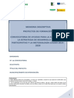 Estructura Memoria de Proyecto Formacion