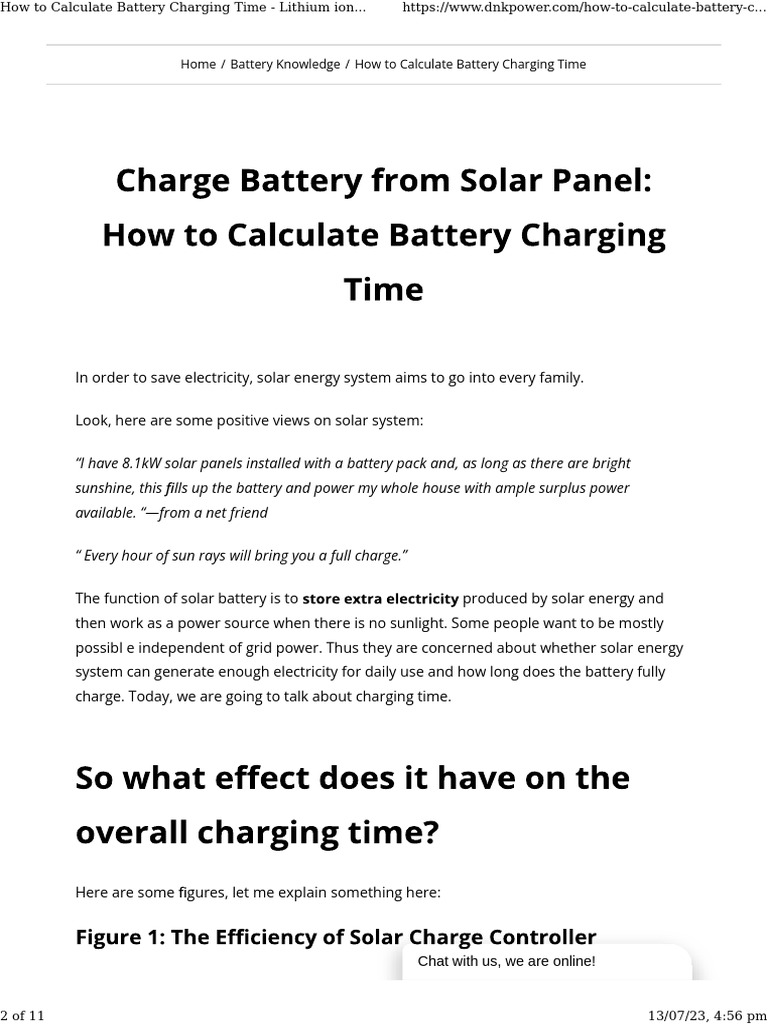 Battery Charging Calculation PDF Rechargeable Battery Battery Charger