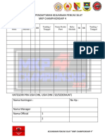 Formulir Pendaftaran Kejuaraan Pencak Silat