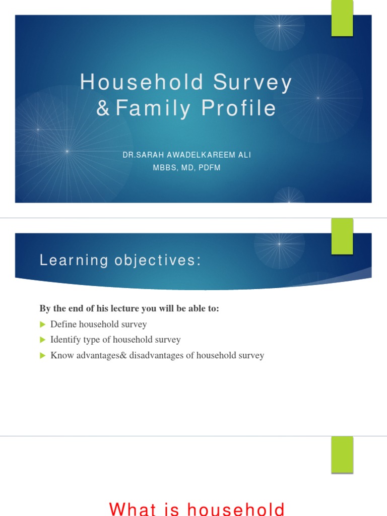 Household survey family profile pdf census sampling statistics 