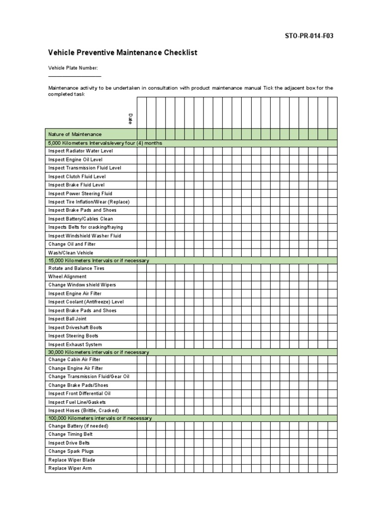 vehicle-preventive-maintenance-checklist-pdf-technology-engineering