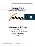 Shape DESADV Specifications Final
