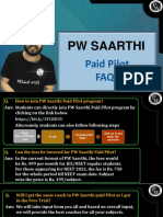 PW Saarthi Paid Pilot FAQ's