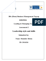 5004 Leading & Managing Teams - Leadership Style and Skills