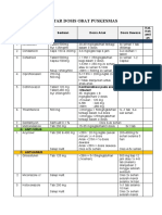 Daftar Dosis Obat Puskesmas