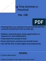Day 18 Teaching Time Activities in