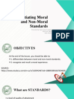 Differentiating Moral and Non-Moral Standards
