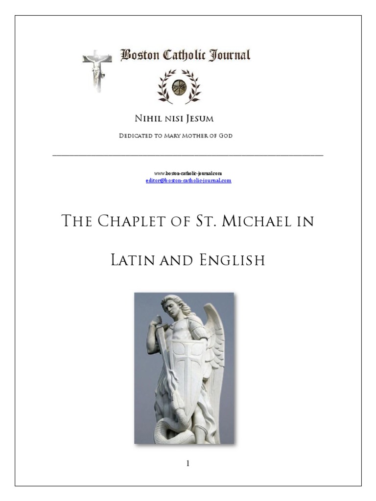 Chaplet of ST Michael in Latin and English | PDF