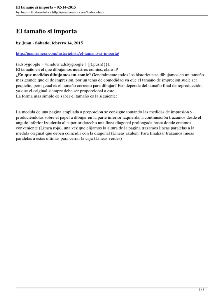 El Tamano Si Importa | PDF