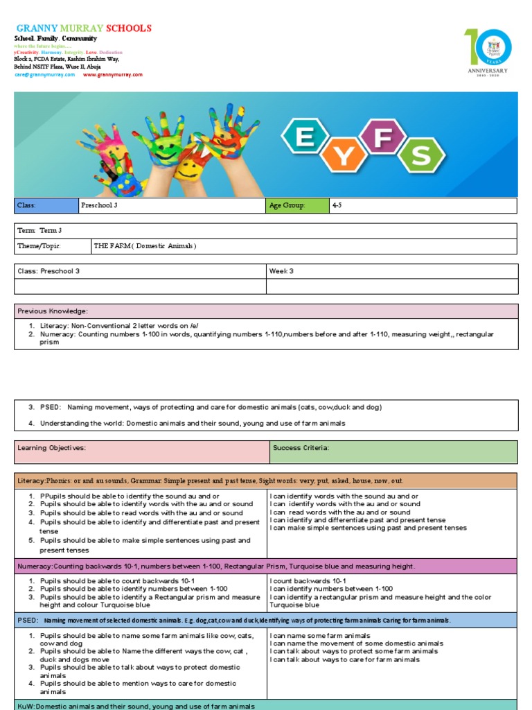Week 3 Phonics Lesson Plan: Animals | PDF | Phonics | Linguistics