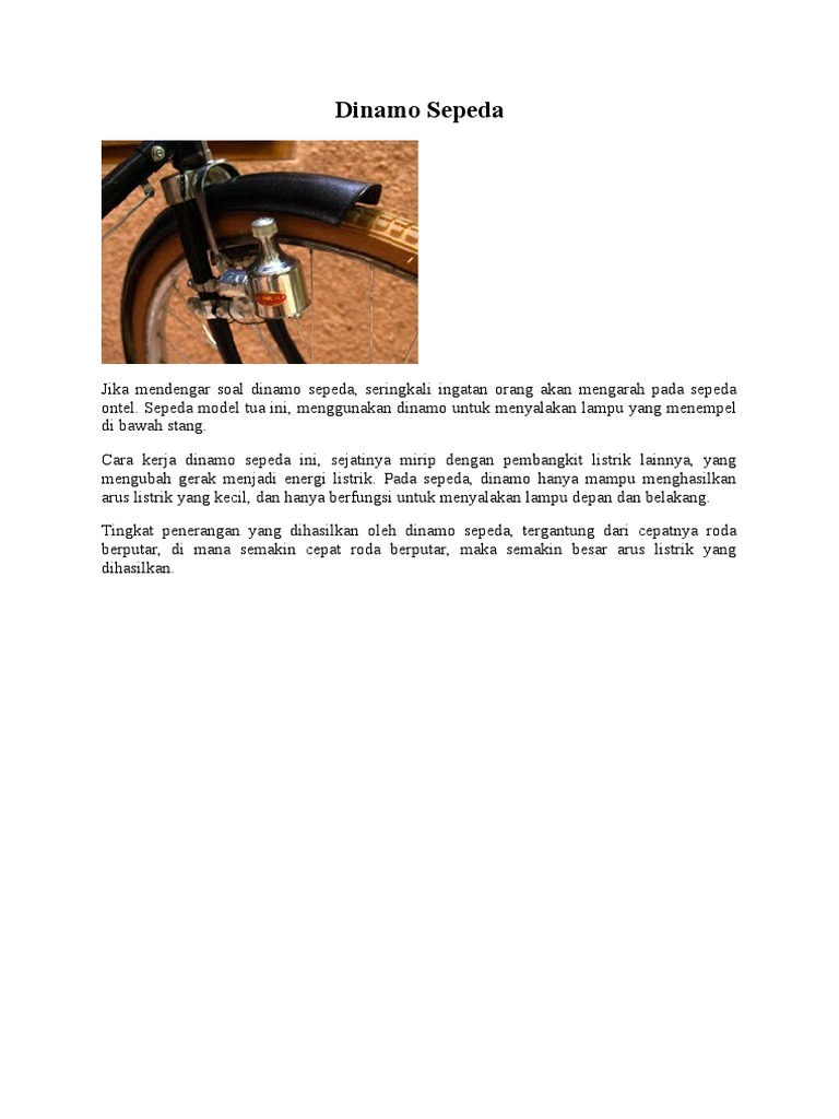 Dinamo Sepeda Pdf