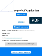 Prospective Project OCP Application