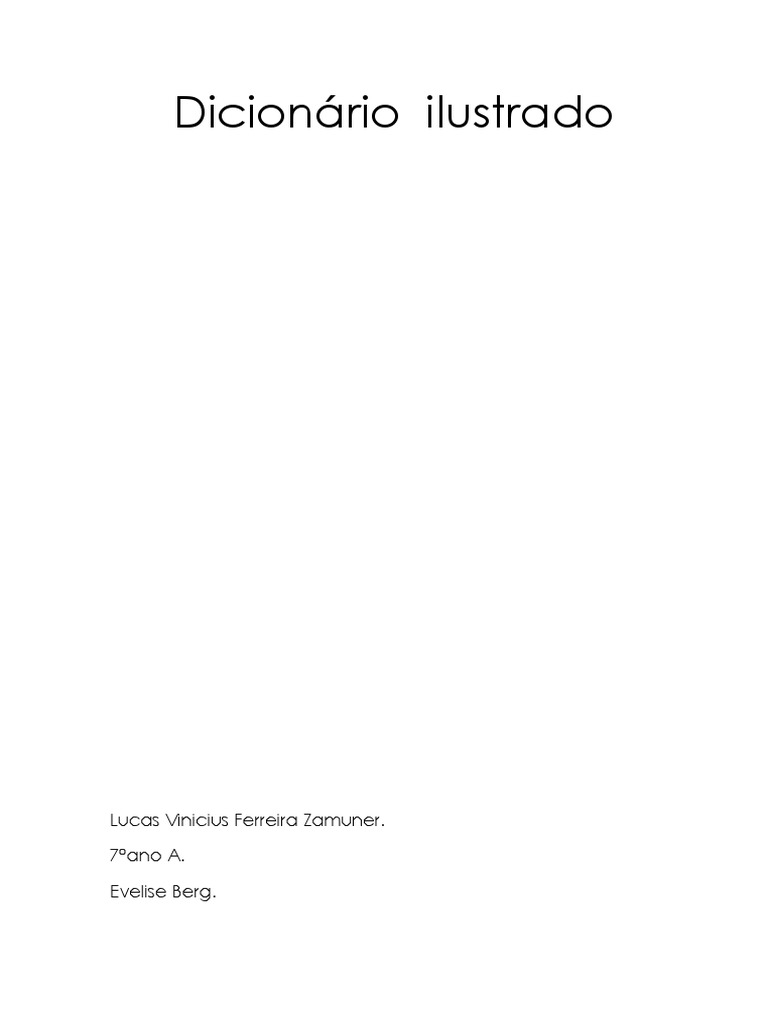 Dicionário Ilustrado De Verbos Em Inglês Pdf