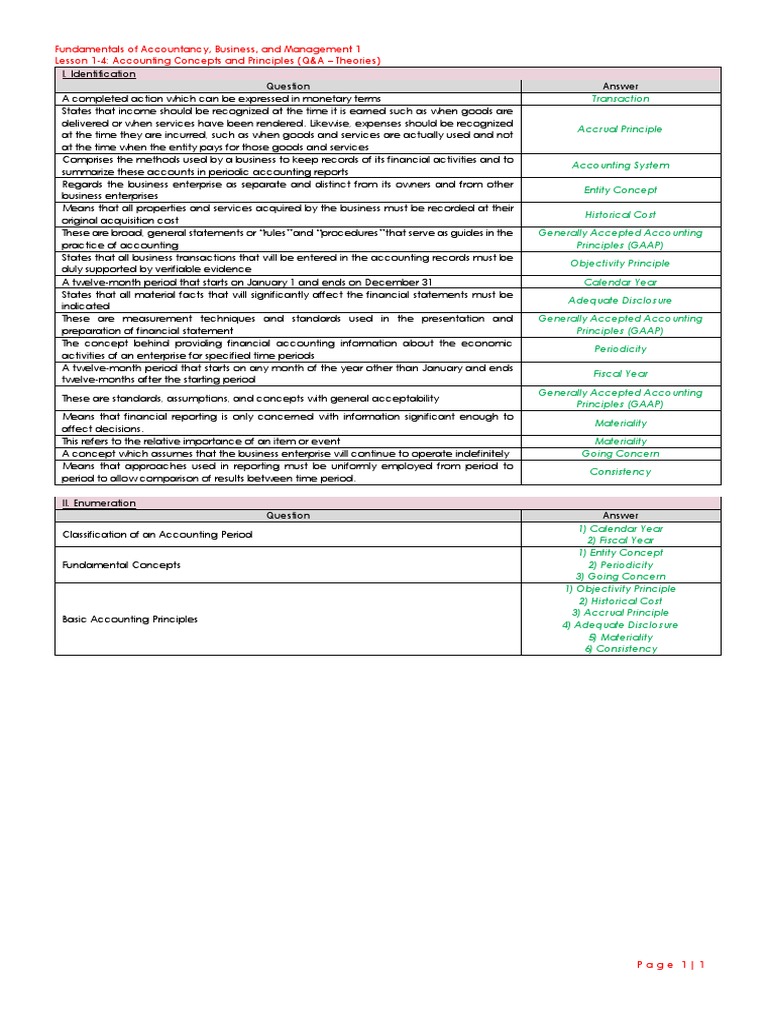 Accounting Concepts and Principles Guide | PDF | Accounting | Financial ...