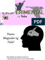 Paano Sumulat NG Tula - Ibat Ibang Experimental NG Tula