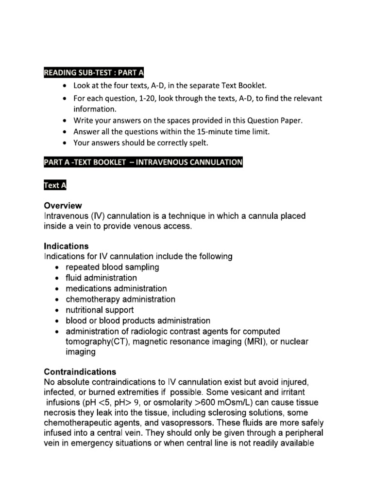 Oet Reading Sample Pdf