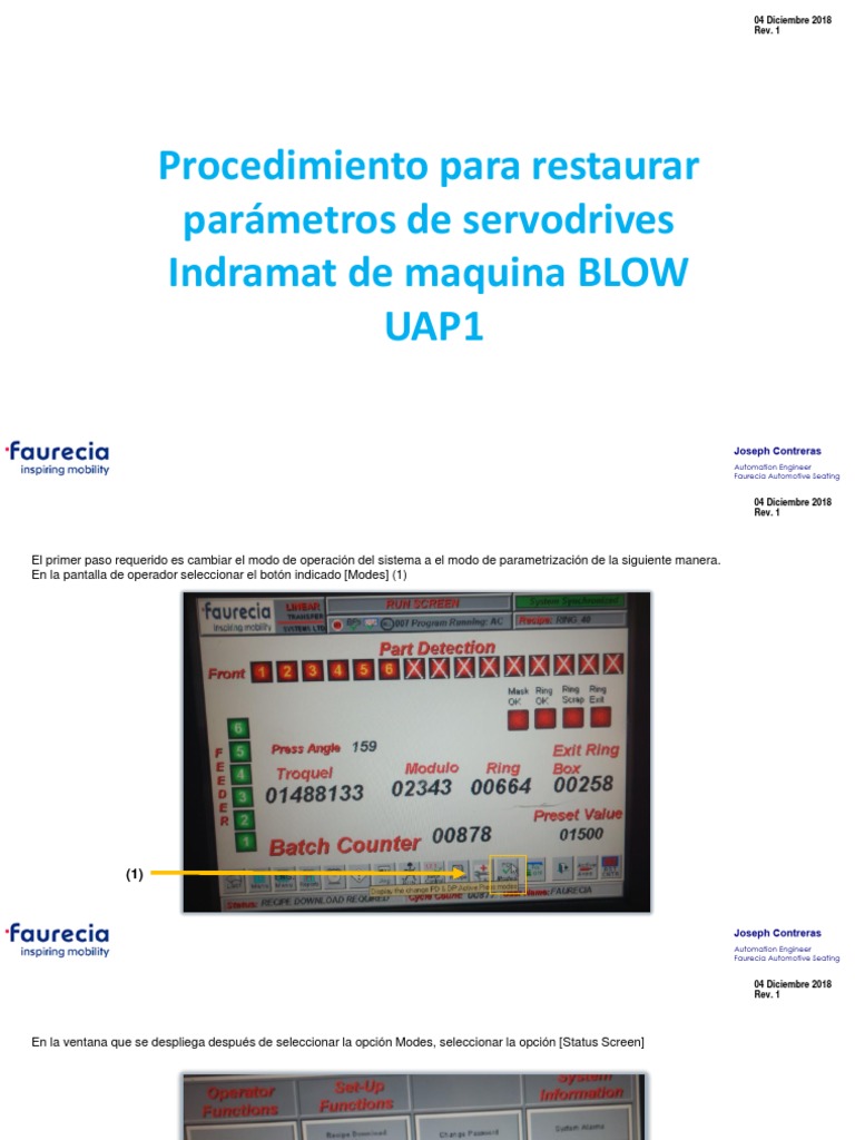 Restauración de Parámetros Indramat | PDF | Ventana (informática ...