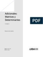 U2 - Ejercicios Adicionales - Matrices y Determinantes - 2022 - 2C