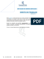 Direito Do Trabalho: 38º Exame de Ordem Unificado