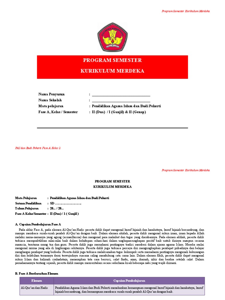 Promes Pai Bp Kelas 2 Pdf