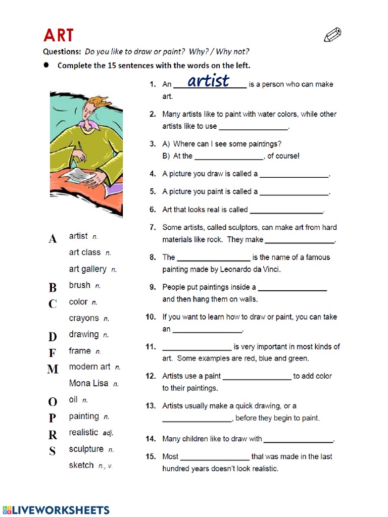 Art vocabulary pdf