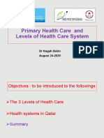 Levels of Care and Health Systems 2020