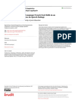 Development of Second Language French Oral Skills in An Instructed Setting