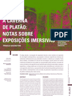 Priscila Sacchetin - de Volta À Caverna de Platão - Notas Sobre Exposições Imersivas