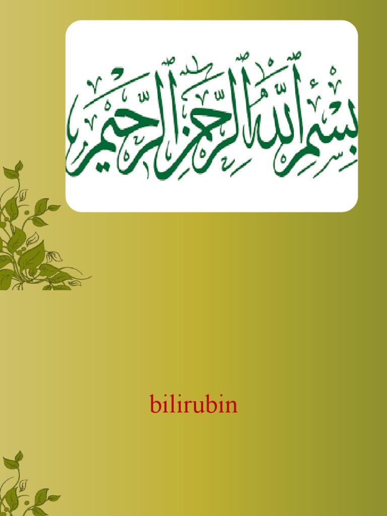 Bilirubin pdf