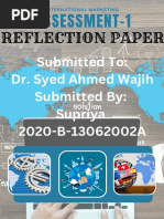 Supriya Reflection Paper