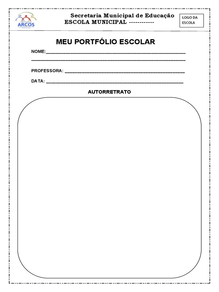 Portfólio Escolar Infantil Modelo | PDF | Ciências Sociais